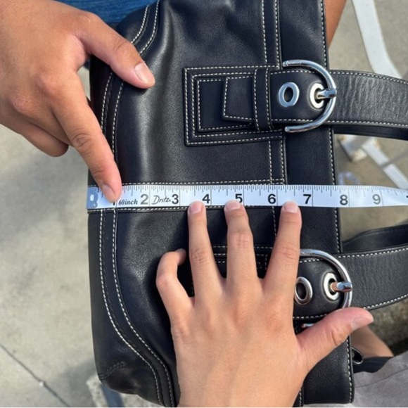 Coach Black Leather Soho Tote - Picture 6 of 6